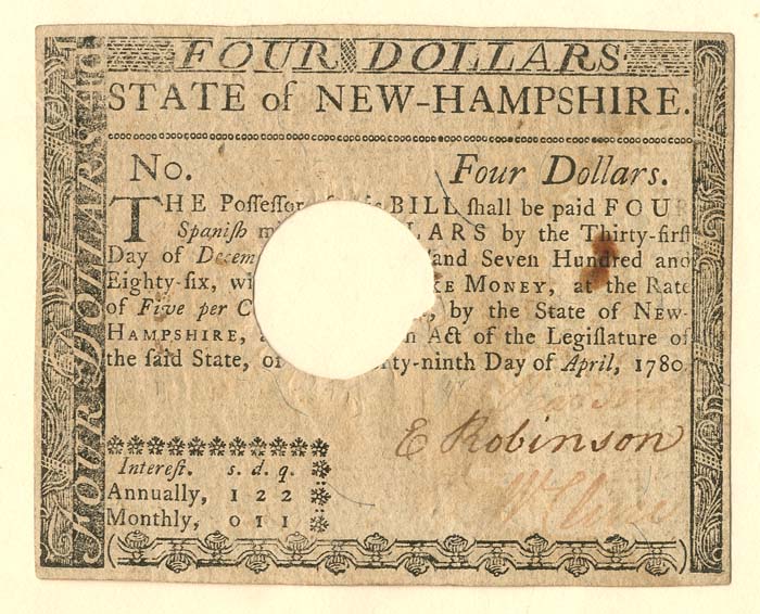 Colonial Currency - FR NH-182 - 1780 - Paper Money